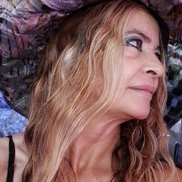 Peackock And Black Silk One Of Kind Hat Large Rim That Stays Up P - Picture 7 of 16